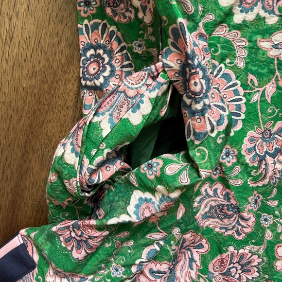 NWT Entro Floral Green and Navy Dress size large - Picture 5 of 7